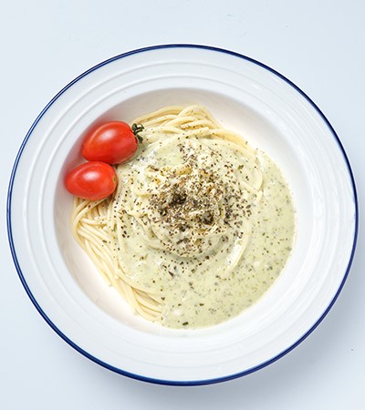 義式奶油青醬+義大利麵
